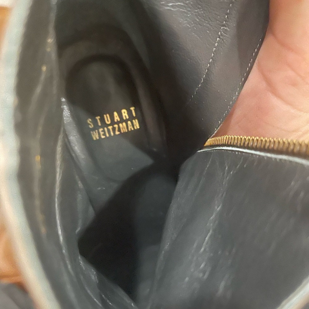 Stuart Weitzman Suede Prancing Tassel Block Heel … - image 5